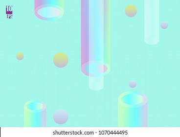 Holographic abstract background. Stylish gradient backdrop with hologram. Eps10 Vector illustration