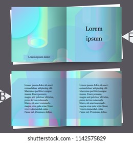 Holographic abstract background. Stylish gradient backdrop with hologram. Brochure template. Eps10 Vector illustration