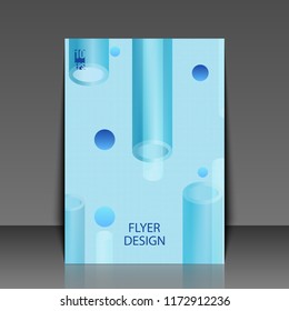 Holographic abstract background. Stylish gradient backdrop with hologram. Flyer template. Eps10 Vector illustration