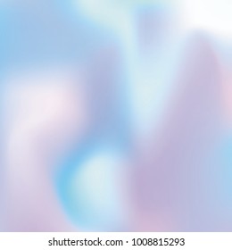 Holographic abstract background. Trendy holographic backdrop with gradient mesh. 90s, 80s retro style. Iridescent graphic template for banner, flyer, cover design, mobile interface, web app.