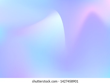 Holographic abstract background. Trendy holographic backdrop with gradient mesh. 90s, 80s retro style. Iridescent graphic template for brochure, flyer, poster design, wallpaper, mobile screen.