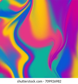 Holographic abstract background. Vector hologram illustration for trendy modern design. 