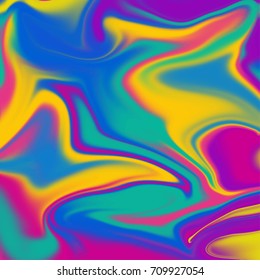 Fondo abstracto holográfico. Ilustración de holograma de Vector para diseño moderno de moda. 