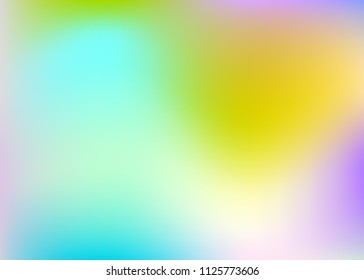 Holographic abstract background. Vibrant holographic backdrop with gradient mesh. 90s, 80s retro style. Iridescent graphic template for banner, flyer, cover design, mobile interface, web app.