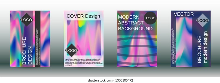  Holographic abstract backgrounds. 