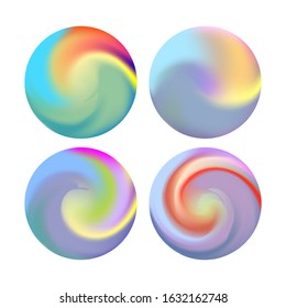 Holographic abstract backgrounds set. - Vector.