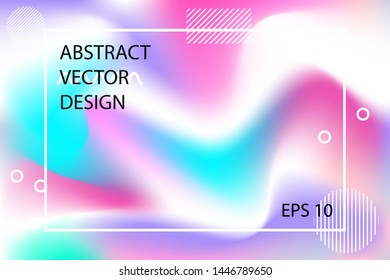 Holographic abstract fluid background. Liquid trendy wallpaper