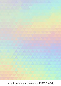 Holographic abstract geometric vector background. 80s and 90s fashion design. Hologram vibrant style, trend art poster. Holography futuristic template. Shiny effect for vibrant banner