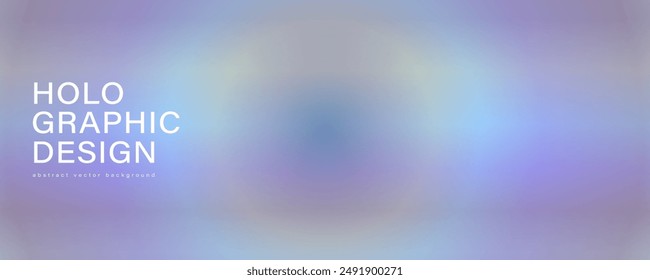 Holographic abstract purple background with light rays. Glowing vector background.