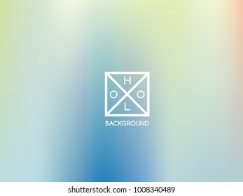 Holographic backdrop. Holo iridescent cover. Abstract soft pastel colors backdrop. Trendy creative vector cosmic gradient.  Pastel holographic foil.  Creative neon template for banner. Vibrant print.