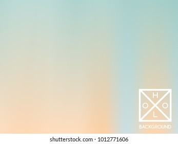 Holographic backdrop. Holo iridescent cover. Abstract soft pastel colors backdrop. Trendy creative vector cosmic gradient.  Mesh holographic foil.  Vintage neon template for banner. 