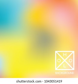 Holographic backdrop. Holo sparkly cover. Abstract soft pastel colors backdrop. Trendy creative vector cosmic gradient.  Pastel holographic foil.  Creative neon template for banner. 