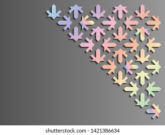 Holographic background. 3d isometric color geometric mosaic vector. Pattern for background, card, banner. Geometric creative design. 