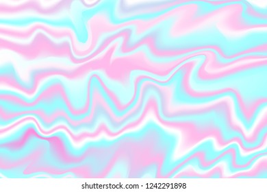 Holographic  background  80s – 90s colorful pastel pink blue . Wallpaper hologram abstract gradient. Vector illustration 