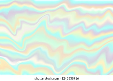 Holographic  background  80s – 90s colorful rainbow. Wallpaper hologram abstract gradient. Vector illustration 