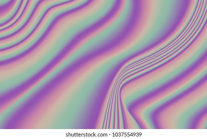Holographic Background. Abstract Colorful Texture in Neon Color Design. Trendy Holography for your Project Design Placards, Posters, Banners, Presentation, Brochure, Fashion, Cover. Wavy Gradient.