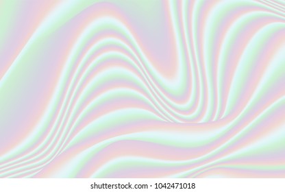Holographic Background. Abstract Colorful Texture in Neon Color Design. Trendy Holography for your Project Design Placards, Posters, Banners, Presentation, Brochure, Fashion, Cover. Wavy Gradient.