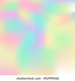 Holographic background. Abstract design element. Vector illustration. Suitable for wrapping paper, scrapbooking, invitations and other design.
