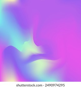 Holographic Background. Abstract Gradient. Pink Soft Texture. Rainbow Cover. Minimal Card. Neon Creative Template. Shiny Effect. Hologram Gradient. Purple Holographic Background