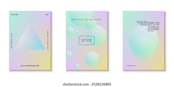 Fundo holográfico. Pôster abstrato. Forma de triângulo. Ilustração Moderna Estética. Astronauta Holograma Placard. Conjunto 3d violeta. Elementos criativos. Fundo holográfico roxo