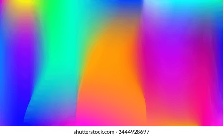 Holographic Background. Abstract Texture. Trendy Flyer. Iridescent Gradient. Liquid Foil. Shiny Minimalist Invitation. Metal Vector. Purple Pop Gradient. Blue Holographic Background