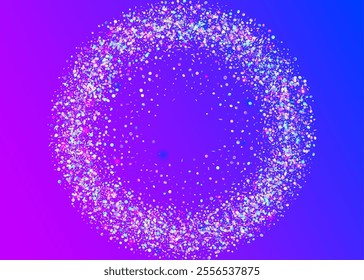 Holographic Background. Blue Laser Effect. Glare Birthday Cristals. 3d Pattern. Falling Dust. Carnival Paper. Modern Poster. Rainbow Glitter. Purple Holographic Background