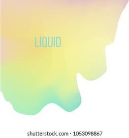 Holographic background of blurred gradient – flowing paint, hologram or gasoline, isolated on white for brand, postcards and invitations.