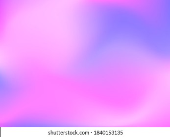 Fondo holográfico. La malla suave y brillante tónica futurista borrosa en colores rosa, azul y verde. De moda y vector. Gradiente intensivo del espectro holográfico para productos impresos, cubiertas. 