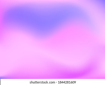 Fondo holográfico. La malla suave y brillante tónica futurista borrosa en colores rosa, azul y verde. De moda y vector. Gradiente intensivo del espectro holográfico para productos impresos, cubiertas. 