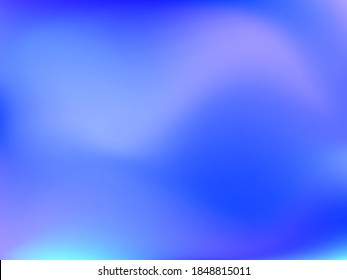 Holographic background. Bright smooth mesh blurred futuristic pattern in pink, blue, green colors. Fashionable ad vector. Intensive gradient of holographic spectrum for printed products, covers. 