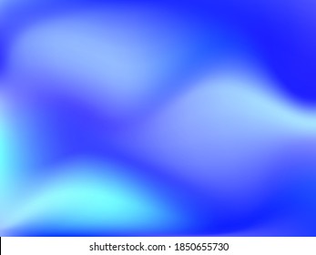 Holographic background. Bright smooth mesh blurred futuristic pattern in pink, blue, green colors. Fashionable ad vector. Intensive gradient of holographic spectrum for printed products, covers. 