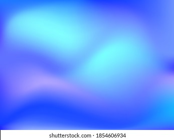 Holographic background. Bright smooth mesh blurred futuristic pattern in pink, blue, green colors. Fashionable ad vector. Intensive gradient of holographic spectrum for printed products, covers. 