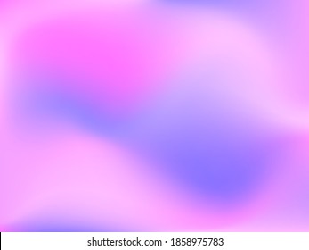 Fondo holográfico. La malla suave y brillante tónica futurista borrosa en colores rosa, azul y verde. De moda y vector. Gradiente intensivo del espectro holográfico para productos impresos, cubiertas. 