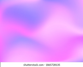 Holografischer Hintergrund. Helles, glatte Maschenweite unscharfes futuristisches Muster in rosa, blau, grünen Farben. Modisch und Vektorgrafik. Intensiver Farbverlauf des holografischen Spektrums für Druckerzeugnisse, Deckel. 