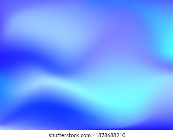 Holographic background. Bright smooth mesh blurred futuristic pattern in pink, blue, green colors. Fashionable ad vector. Intensive gradient of holographic spectrum for printed products, covers.