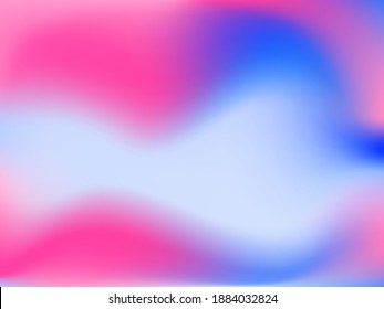Holographic background. Bright smooth mesh blurred futuristic pattern in pink, blue, green colors. Fashionable ad vector. Intensive gradient of holographic spectrum for printed products, covers. 
