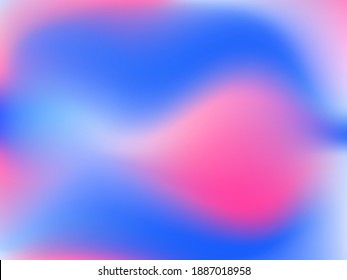 Holographic background. Bright smooth mesh blurred futuristic pattern in pink, blue, green colors. Fashionable ad vector. Intensive gradient of holographic spectrum for printed products, covers. 