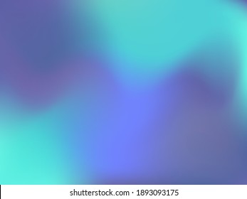 Holographic background. Bright, smooth mesh with a blurry futuristic pattern. Trendy advertising vector. Intense holographic spectrum gradient for printing products, covers.