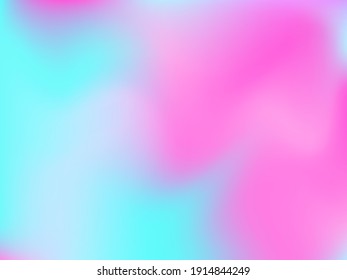 Holographic background. Bright, smooth mesh with a blurry futuristic pattern. Trendy advertising vector. Intense holographic spectrum gradient for printing products, covers.