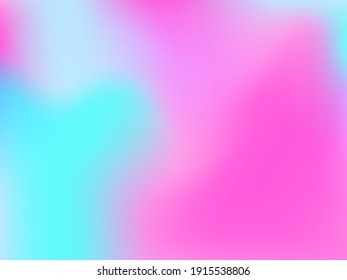 Holographic background. Bright, smooth mesh with a blurry futuristic pattern. Trendy advertising vector. Intense holographic spectrum gradient for printing products, covers.