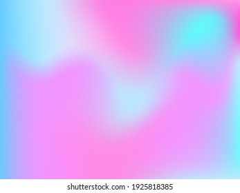 Holographic background. Bright, smooth mesh with a blurry futuristic pattern. Trendy advertising vector. Intense holographic spectrum gradient for printing products, covers.