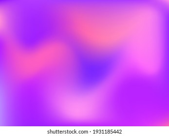 Holographic background. Bright, smooth mesh with a blurry futuristic pattern. Trendy advertising vector. Intense holographic spectrum gradient for printing products, covers.