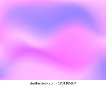 Holographic background. Bright smooth mesh blurred futuristic pattern in pink, blue, green colors. Fashionable ad vector. Intensive gradient of holographic spectrum for printed products, covers. 