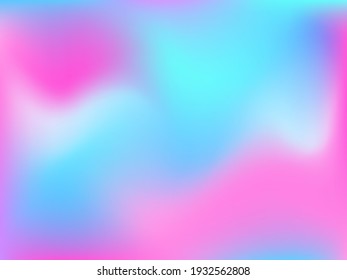 Holographic background. Bright, smooth mesh with a blurry futuristic pattern. Trendy advertising vector. Intense holographic spectrum gradient for printing products, covers.