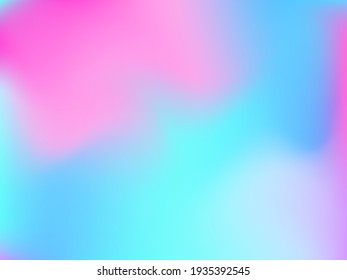 Holographic background. Bright, smooth mesh with a blurry futuristic pattern. Trendy advertising vector. Intense holographic spectrum gradient for printing products, covers.