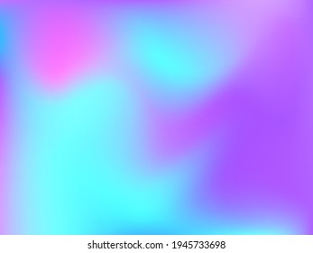 Holografischer Hintergrund. Hell, glatte Masche mit einem unscharfen futuristischen Muster. Trendy Werbeträger. Intensives Holografen-Spektrum-Farbverlauf für Druckerzeugnisse, Deckel.