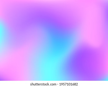 Holographic background. Bright, smooth mesh with a blurry futuristic pattern. Trendy advertising vector. Intense holographic spectrum gradient for printing products, covers.