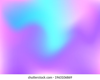 Holographic background. Bright, smooth mesh with a blurry futuristic pattern. Trendy advertising vector. Intense holographic spectrum gradient for printing products, covers.