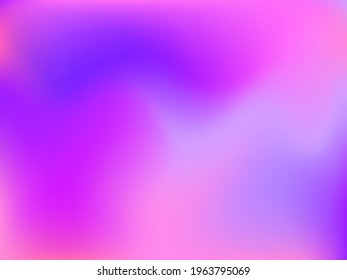 Holographic background. Bright, smooth mesh with a blurry futuristic pattern. Trendy advertising vector. Intense holographic spectrum gradient for printing products, covers.