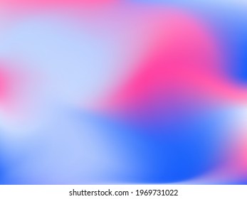 Holographic background. Bright smooth mesh blurred futuristic pattern in pink, blue, green colors. Fashionable ad vector. Intensive gradient of holographic spectrum for printed products, covers. 